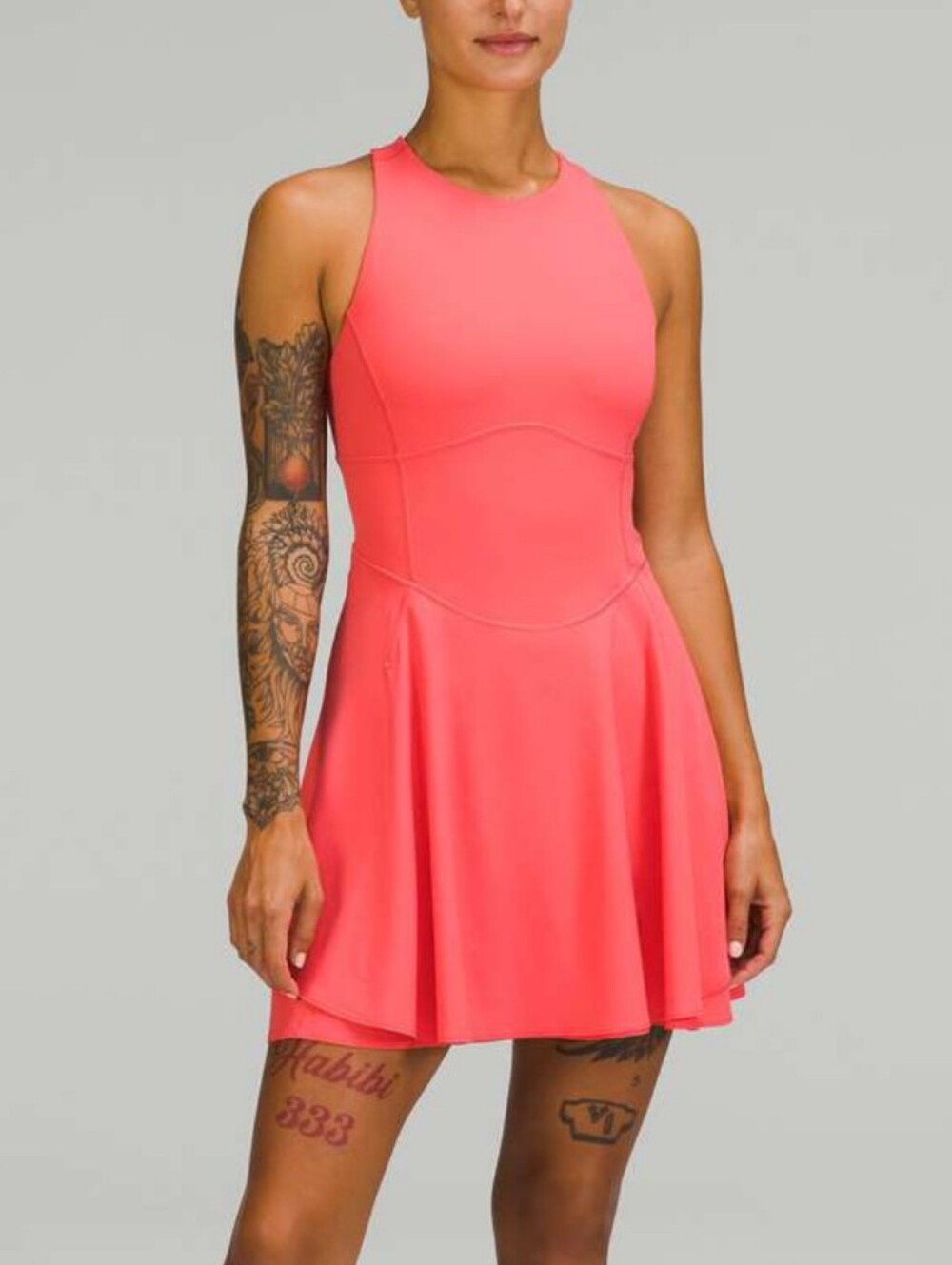 Lululemon Court Crush Dress Raspberry Cream Size 4